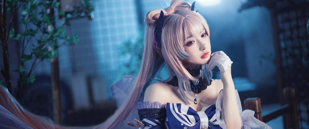 cosplay原神美女 珊瑚宫心海3440x1440带鱼屏高清壁纸