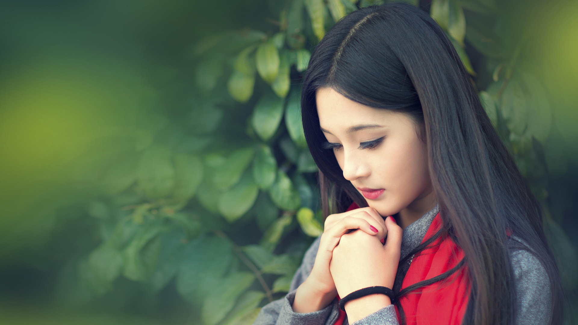 森林系文艺美女,养眼高清壁纸