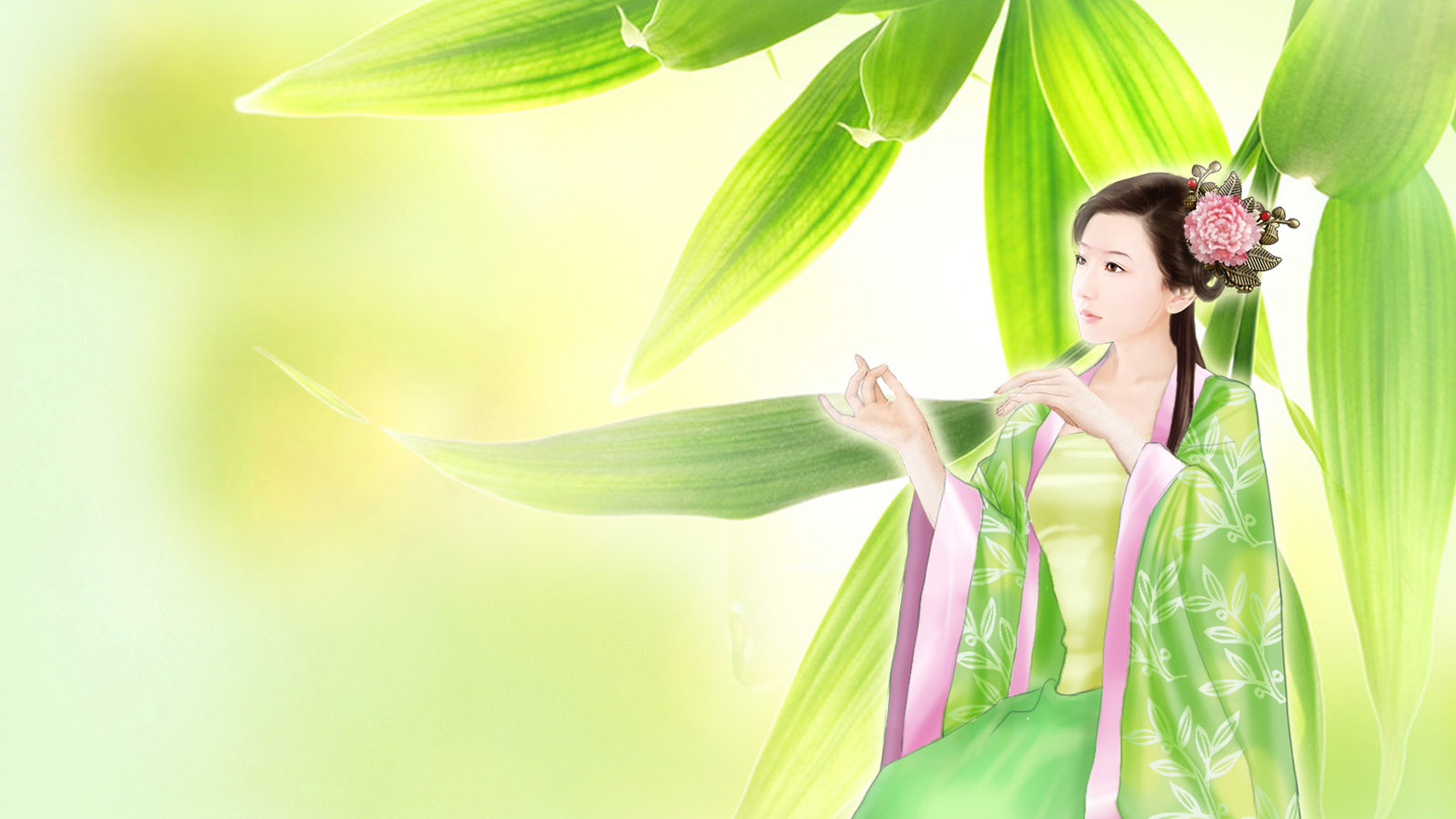 清新自然美女桌面高清壁纸