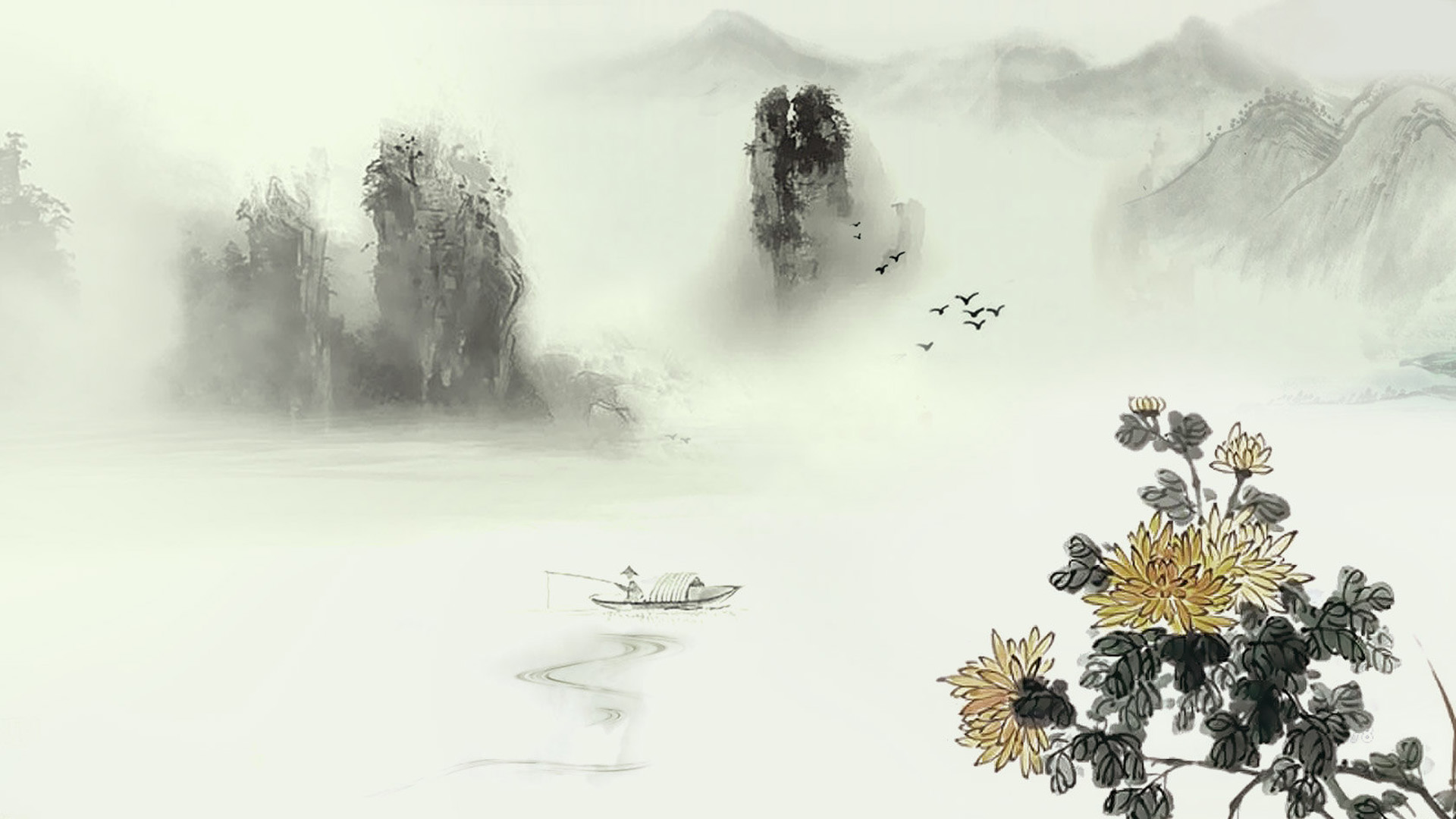 万千思念 山水风景桌面高清壁纸