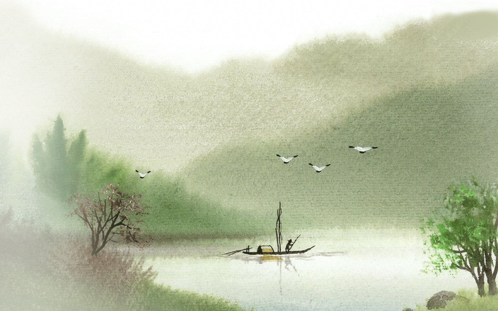 绿水青山电脑桌面高清壁纸