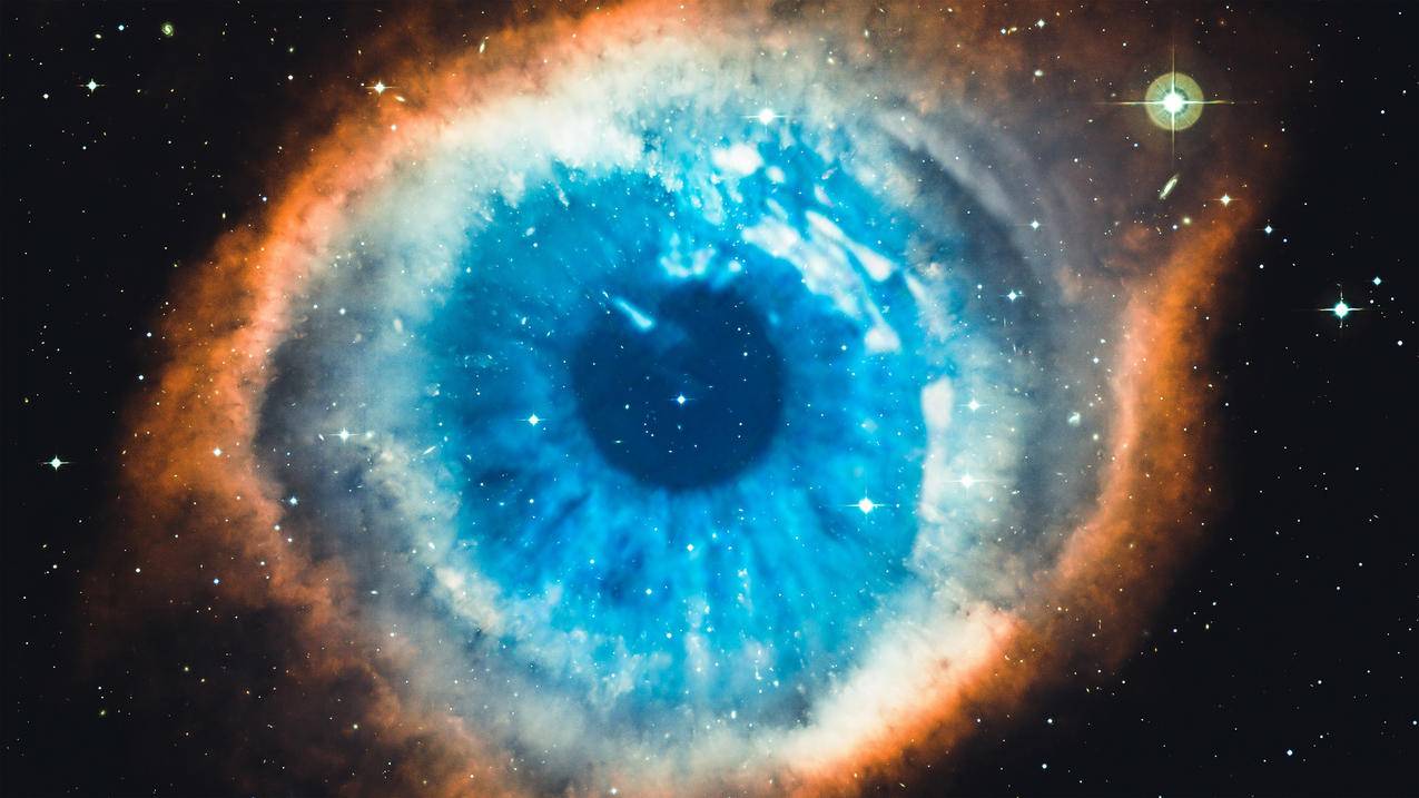 蓝色螺旋星云 星系 宇宙 4k风景精选高清壁纸