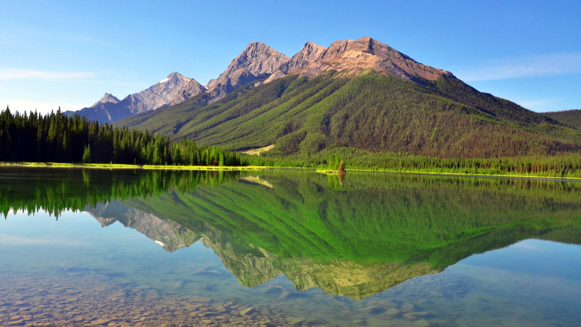 湖,山,夏天,自然,风景桌面高清壁纸