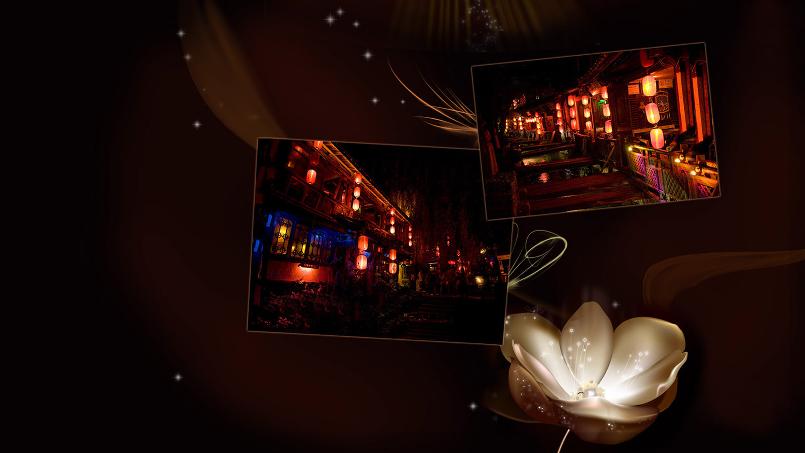 丽江夜景高清壁纸