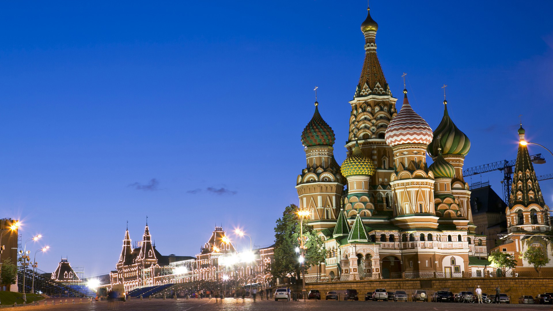 俄罗斯，莫斯科，城市建筑风景桌面高清壁纸