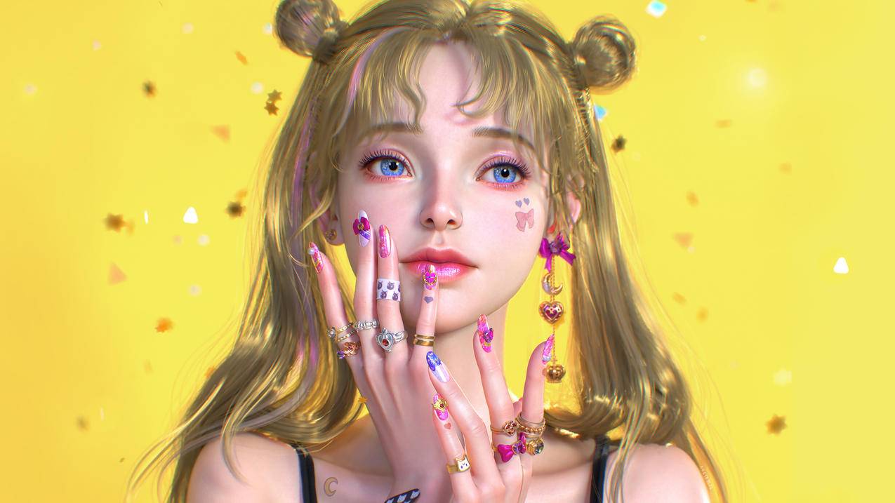 3D 丸子头 可爱活泼女孩 4K精选动漫高清壁纸