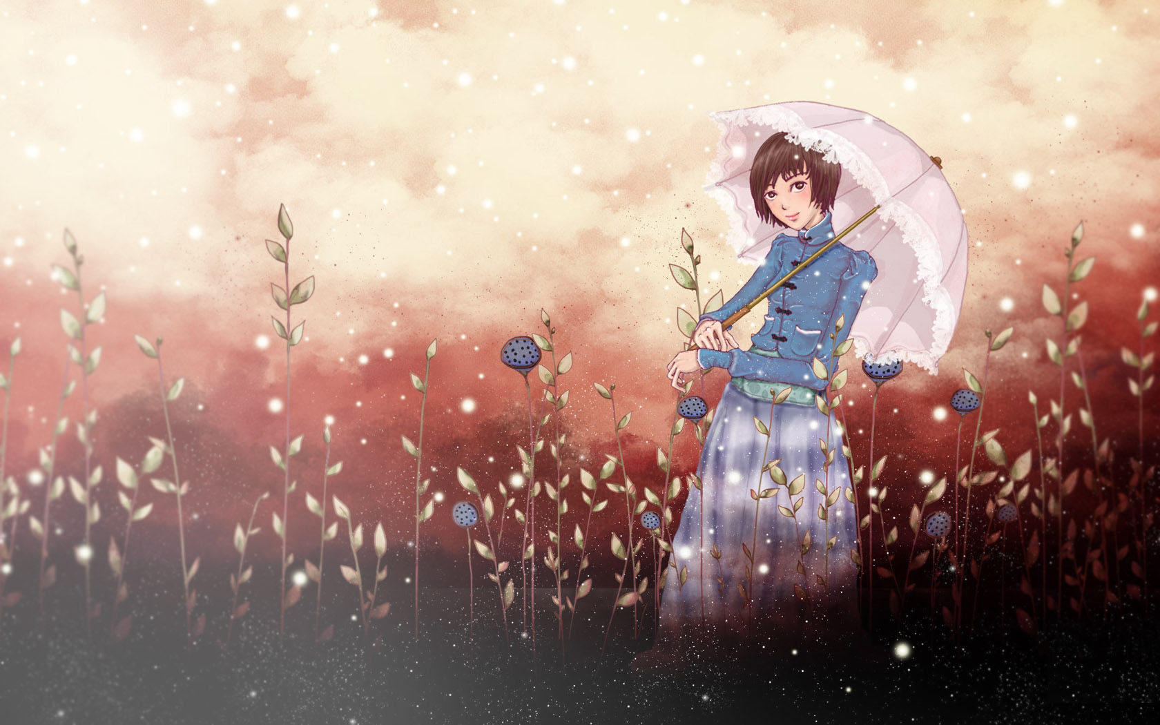 少女秘密花园桌面背景