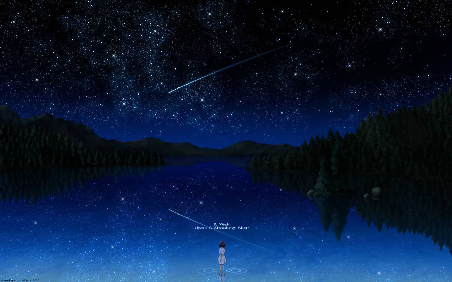梦见流星许愿桌面高清壁纸