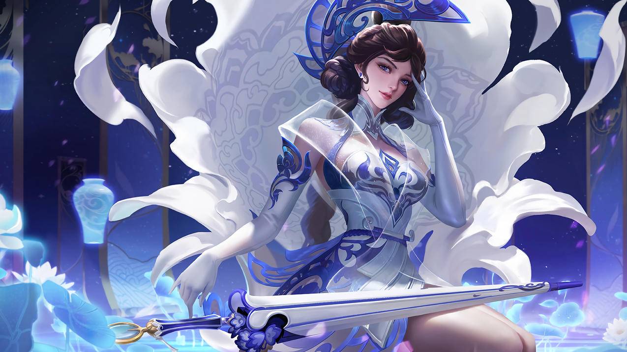王者荣耀露娜-瓷语鉴心4k高清壁纸3840x2160