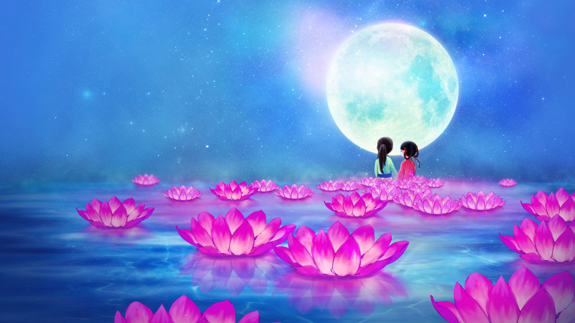 相约月下 2013七夕节高清壁纸