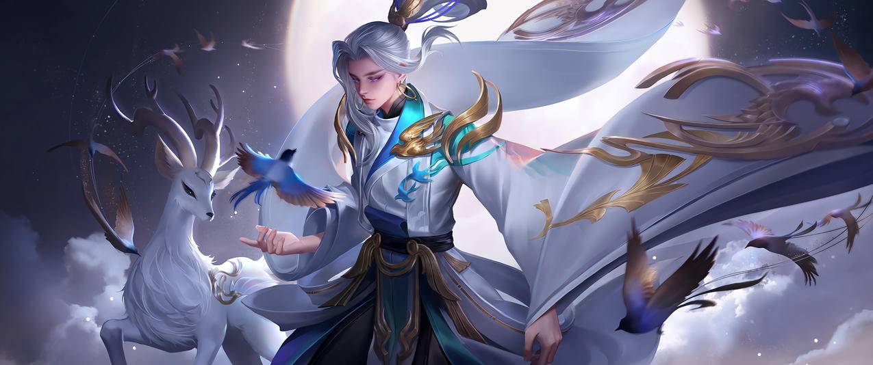 纤云弄巧-云中君 王者荣耀3440x1440带鱼屏高清壁纸