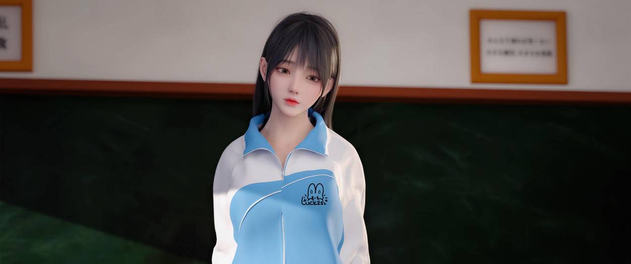 麻匪 清纯校服美女 教室3440x1440带鱼屏高清壁纸