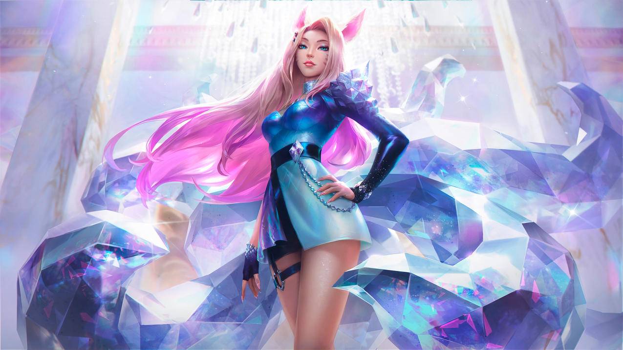 Ahri阿狸《LOL英雄联盟》KDA The Baddest 4k超清游戏高清壁纸
