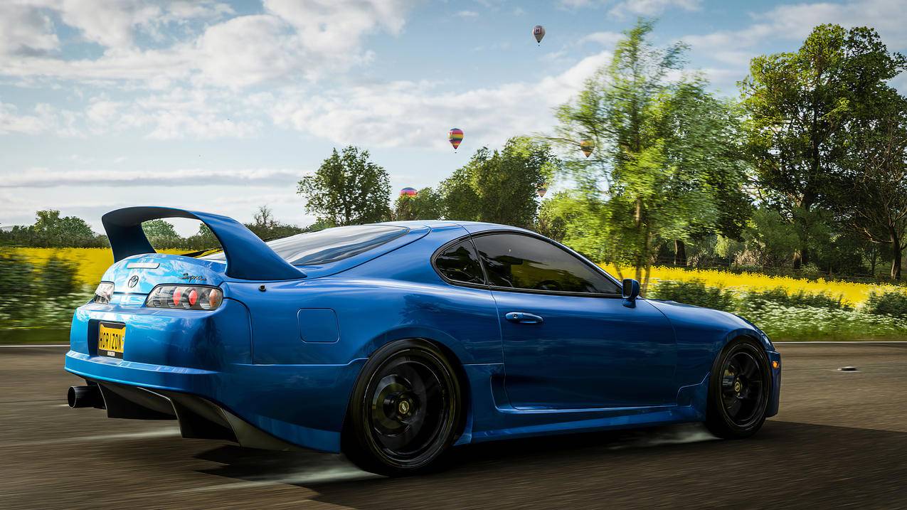 《极限竞速地平线4Forza Horizon4》蓝色车 城市 4K精选高清壁纸