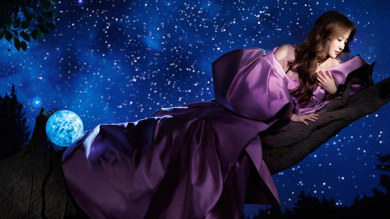 刘亦菲 星空 树 4K精选 美女高清壁纸