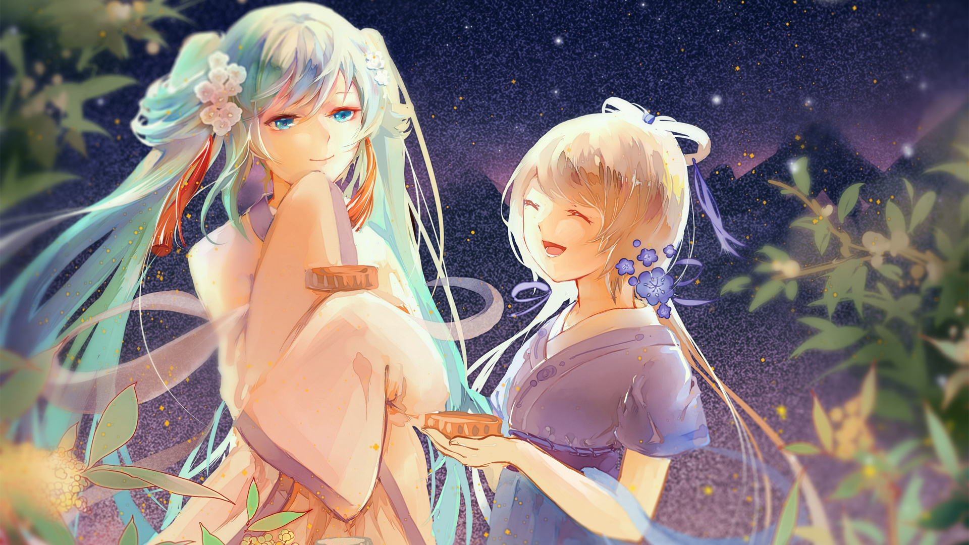 VOCALOID洛天依 初音未来 中国风 中秋节高清壁纸