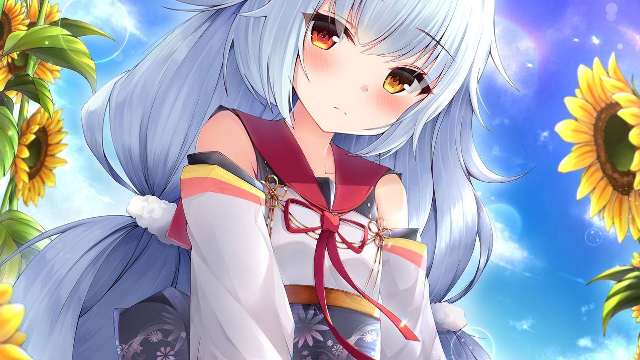 《碧蓝航线》女孩 向日葵 4K精选动漫高清壁纸