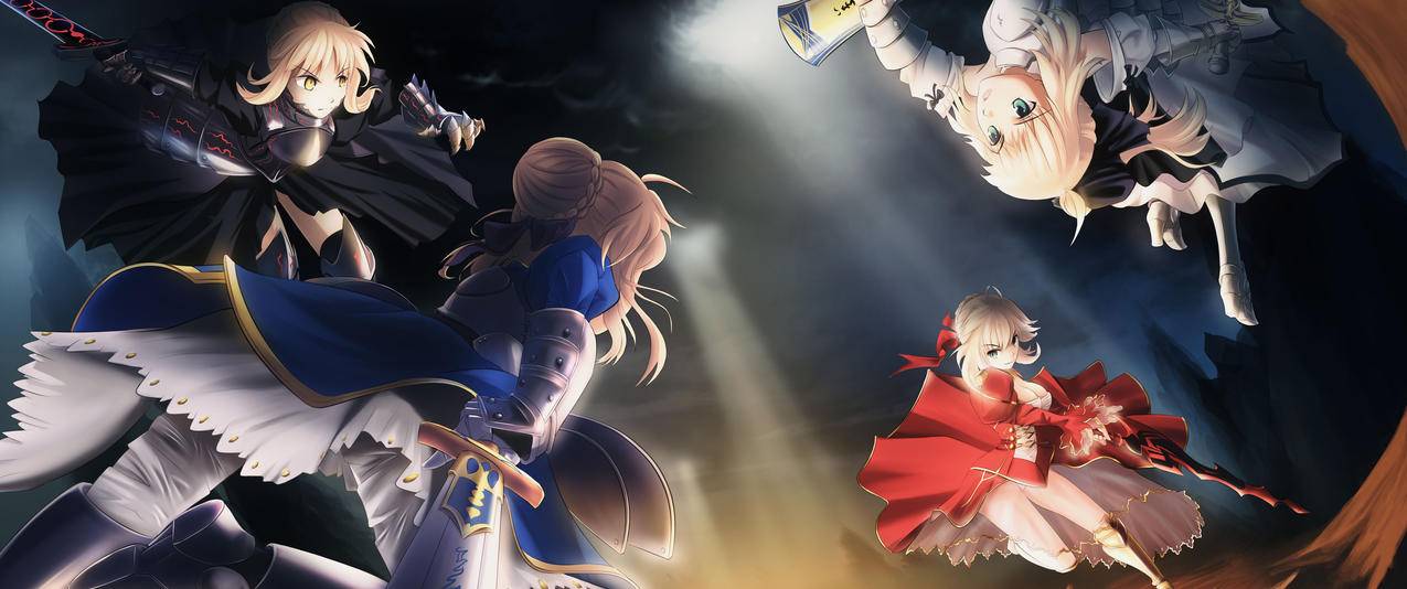 Saber魔都封魔战带鱼屏高清壁纸