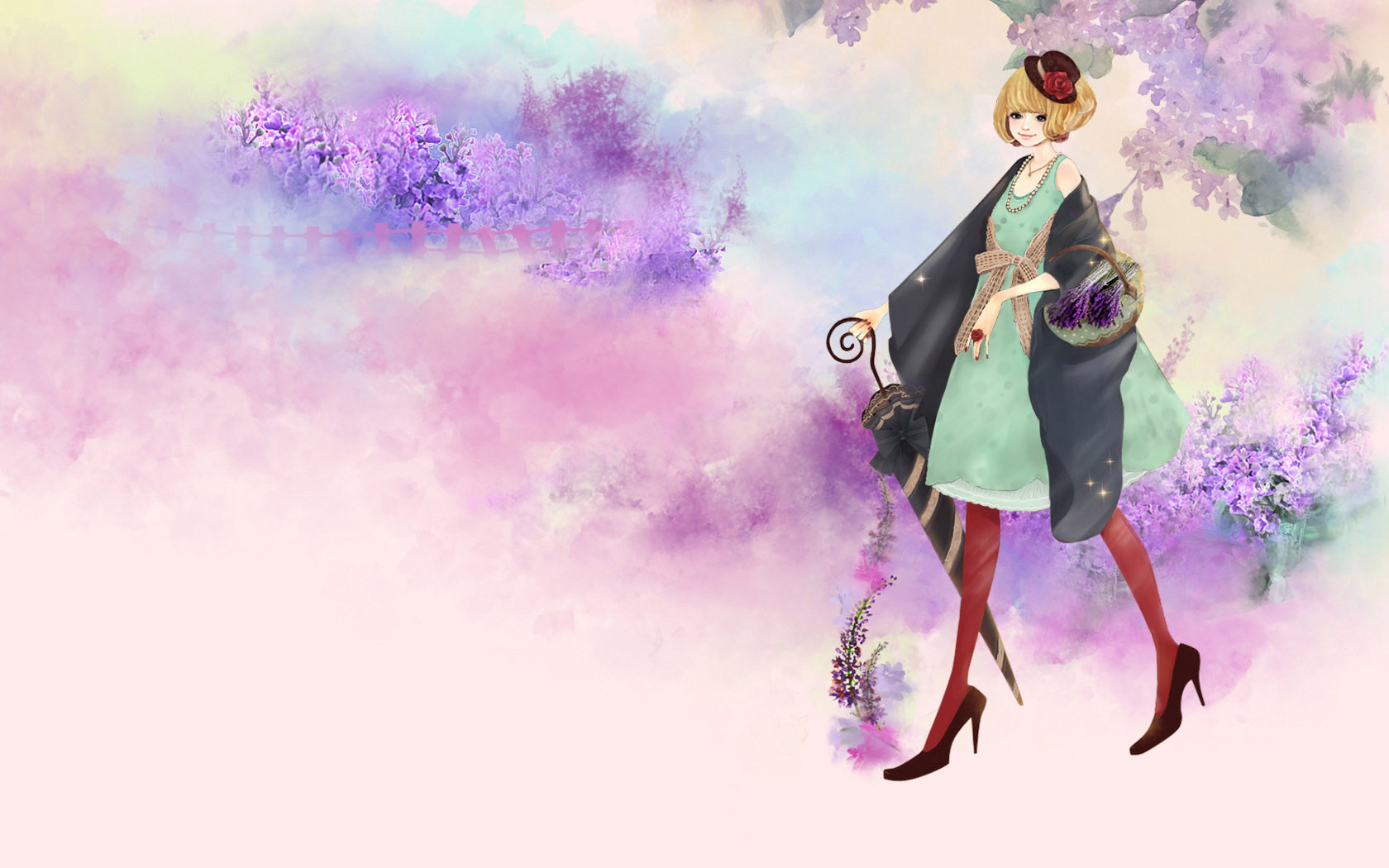 花季少女桌面背景