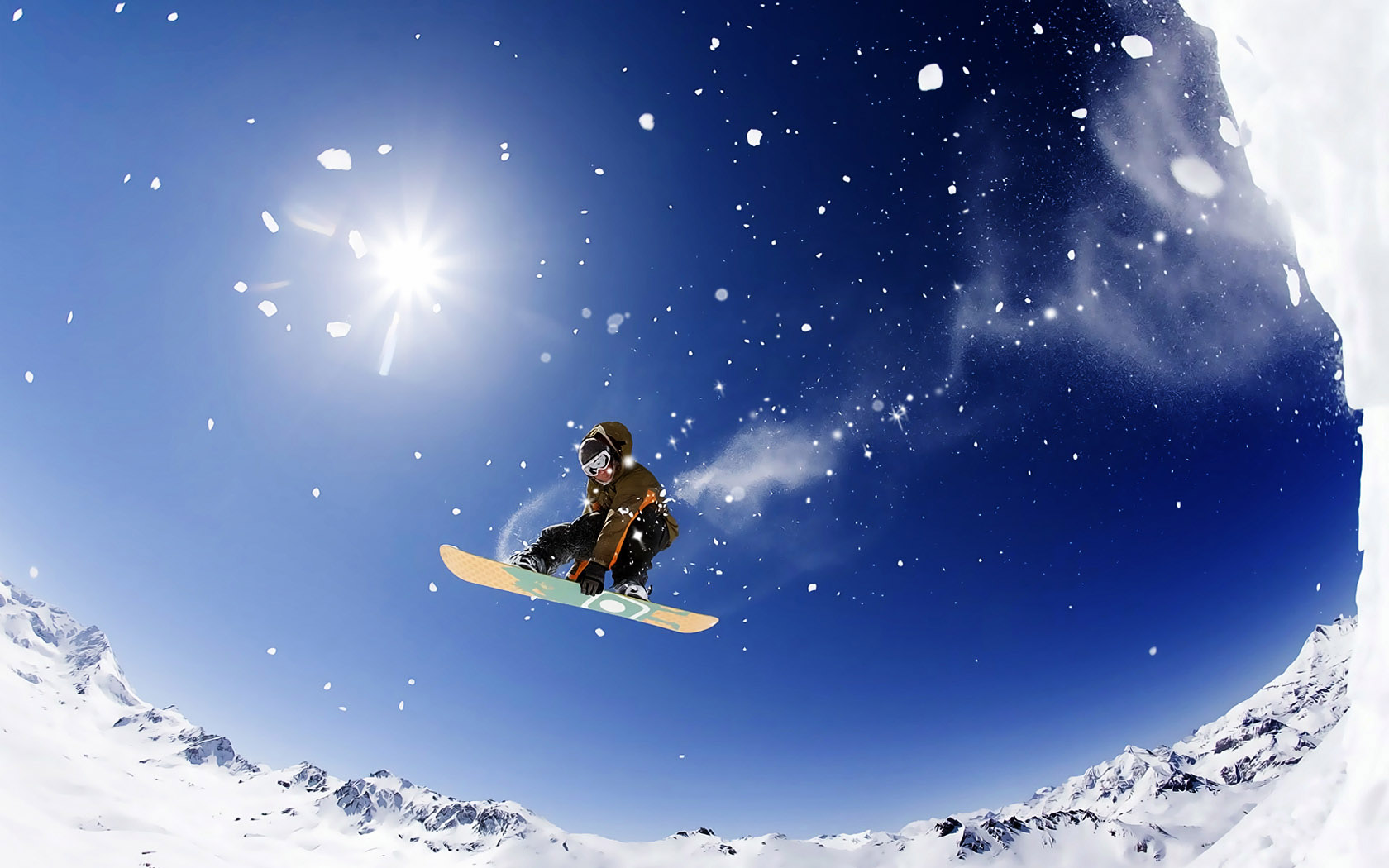 滑雪少年桌面高清壁纸