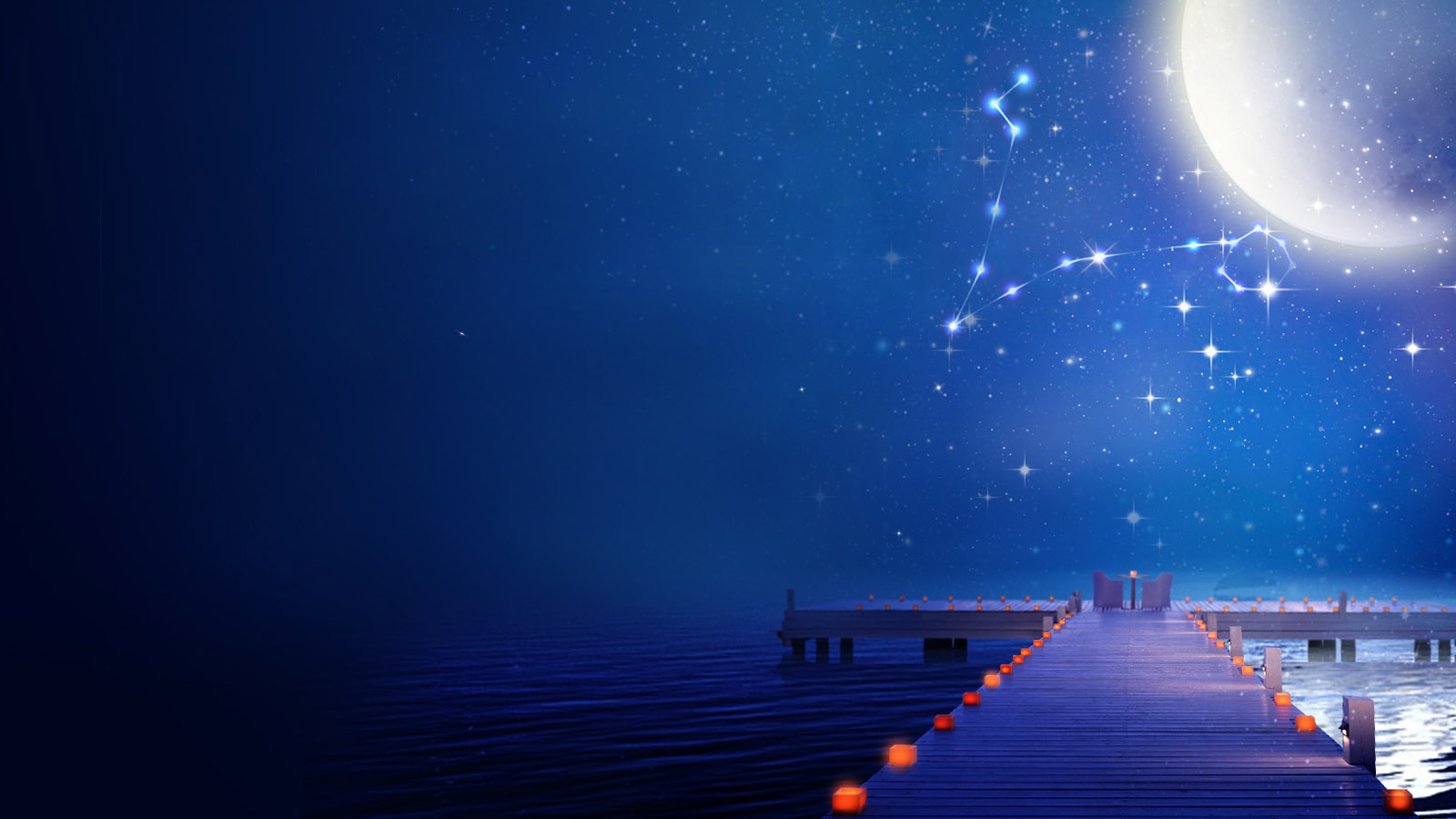 梦幻双鱼星河桌面高清壁纸