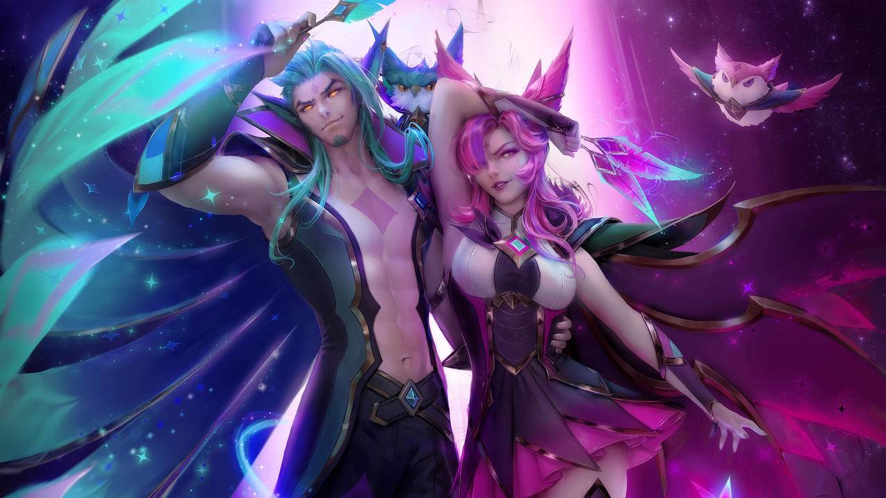 LOL《英雄联盟 星之守护者 Xayah·Rakan 幻翎·洛》4K精选游戏高清壁纸