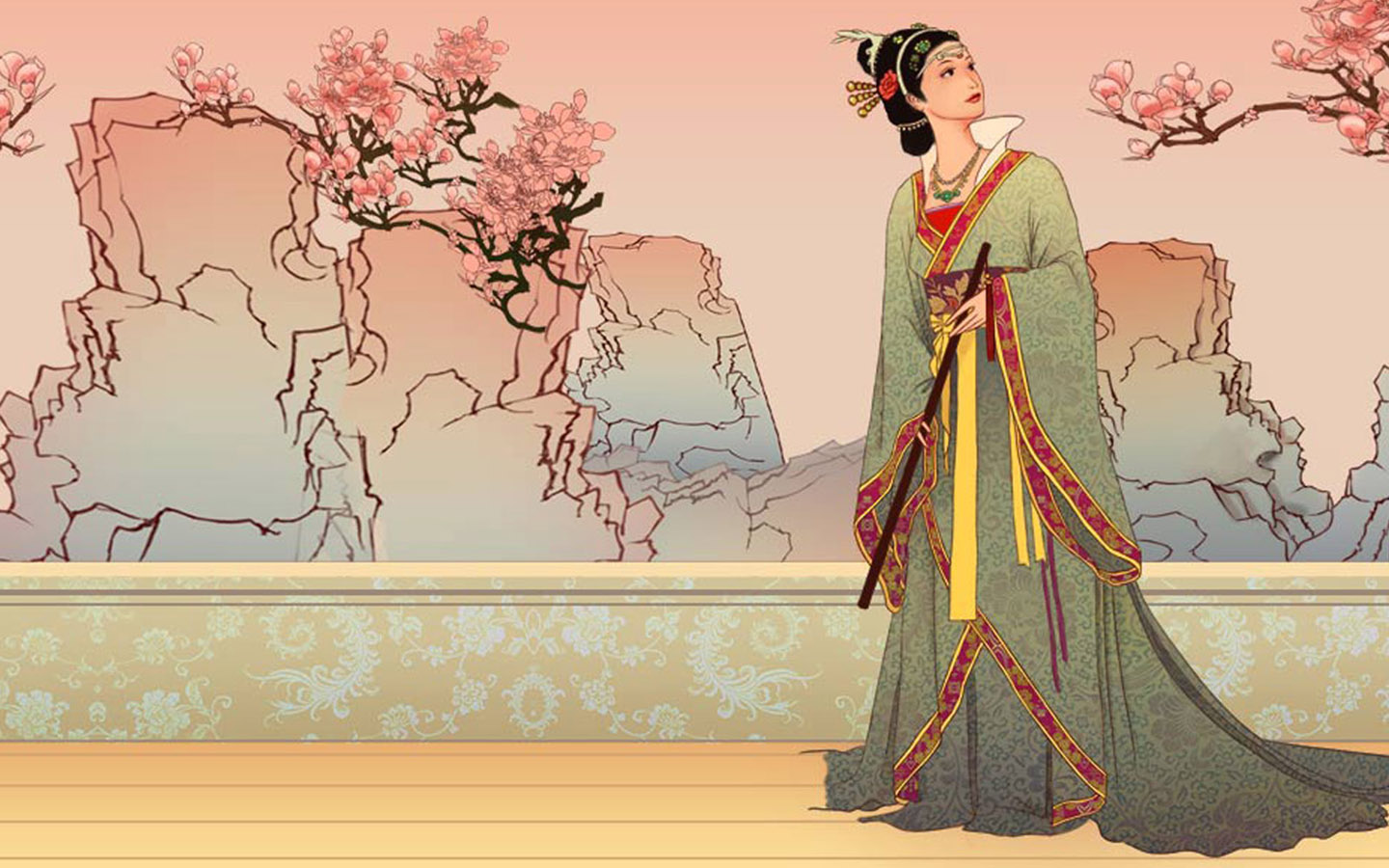 中国古典美女桌面高清壁纸