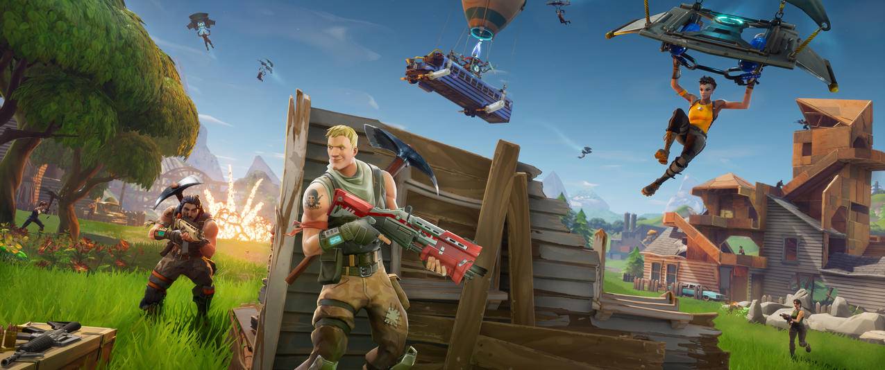 堡垒之夜Fortnite游戏带鱼屏高清壁纸