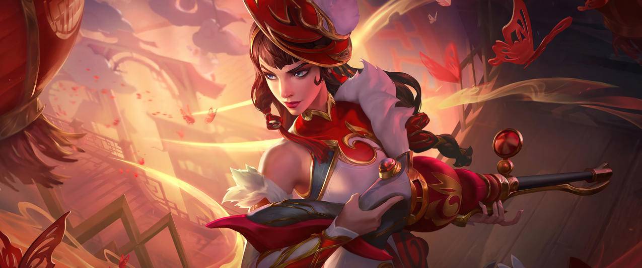 英雄联盟lol 剪纸仙灵 兔年 凯特琳 5K精选高清壁纸