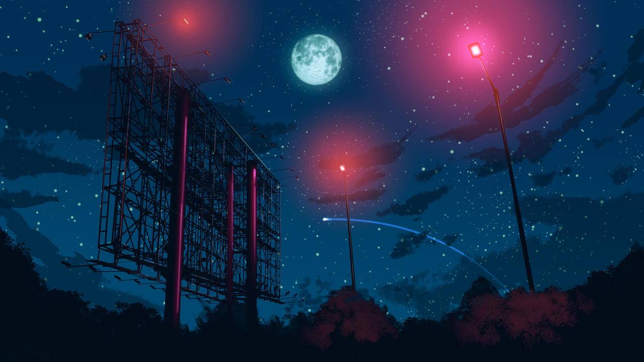 夜景 流星 4K精选动漫高清壁纸