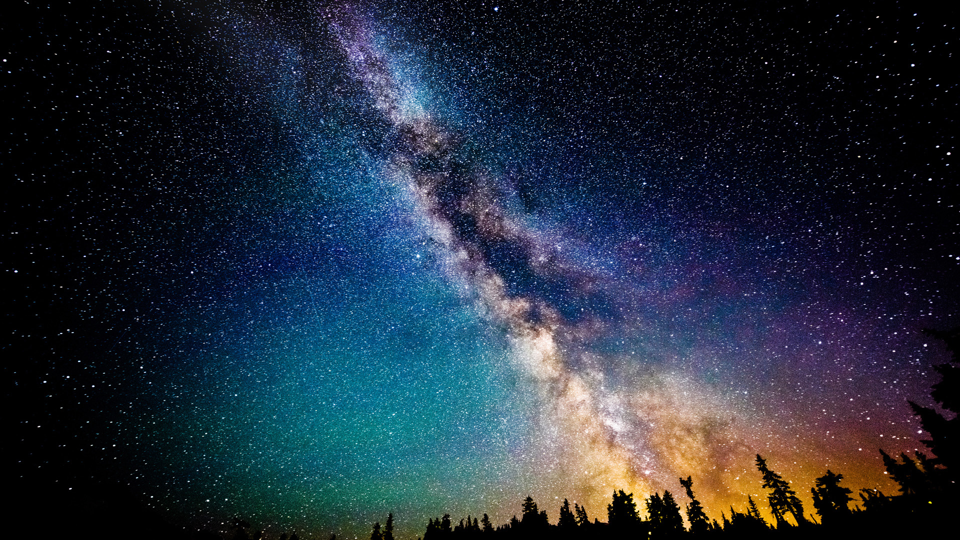 天空夜恒星银河系桌面高清壁纸