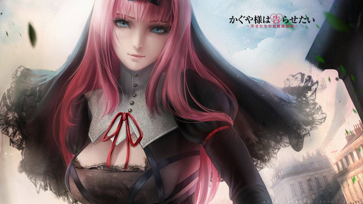 《天才们的恋爱头脑战》Older Chika Fujiwara美女插画 4K精选游戏高清壁纸