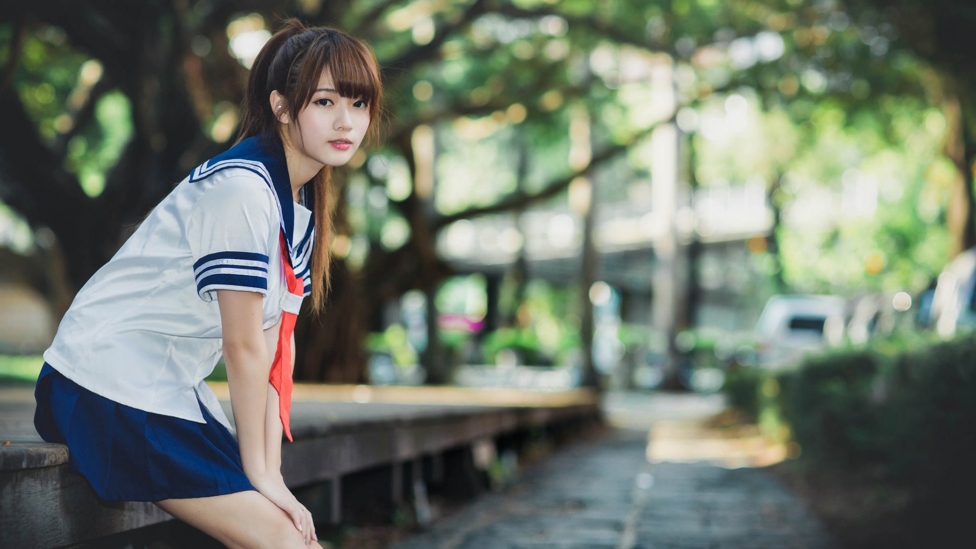 校服,美女,简欣汝桌面高清壁纸