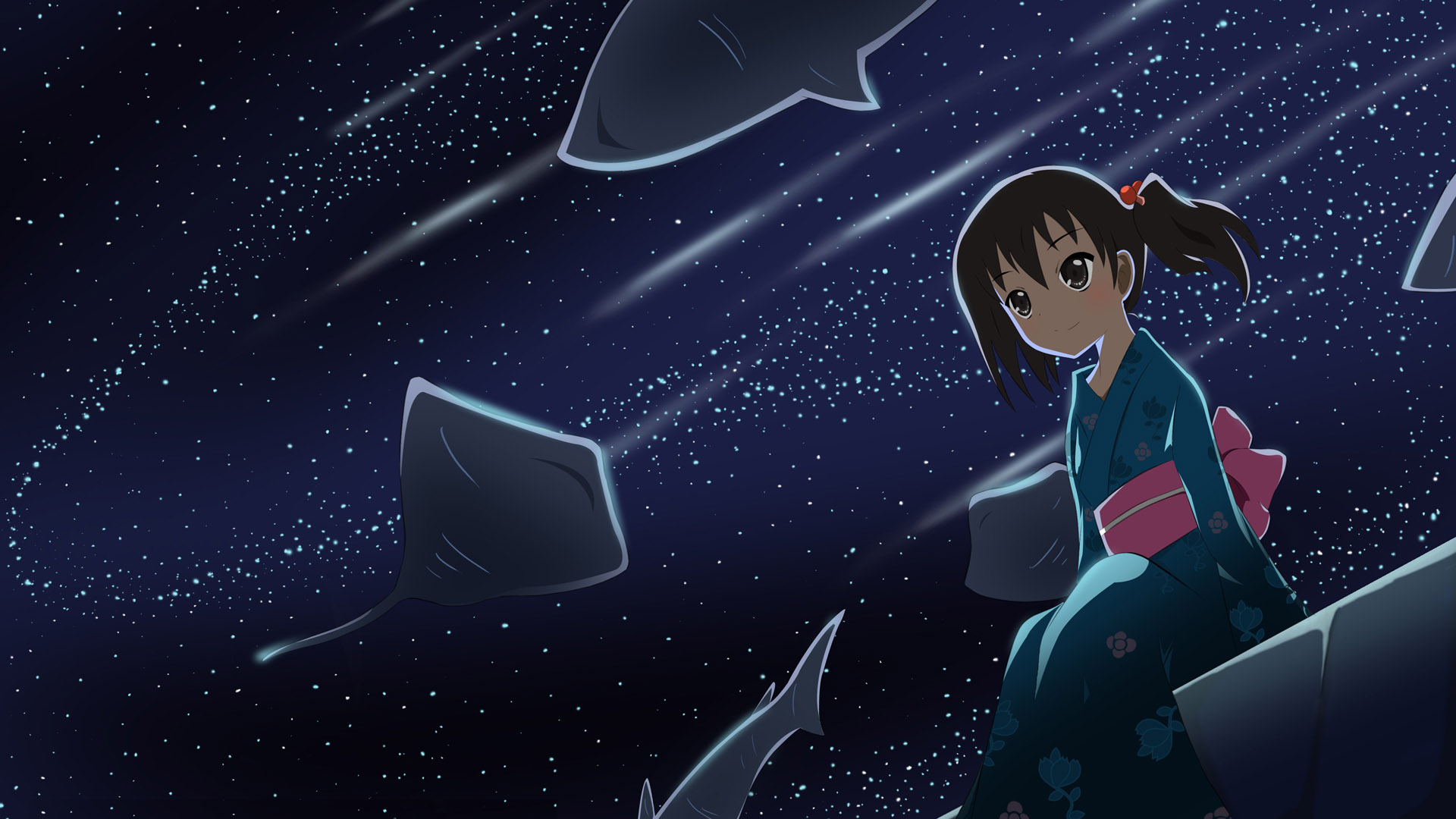 梦幻星空少女桌面高清壁纸