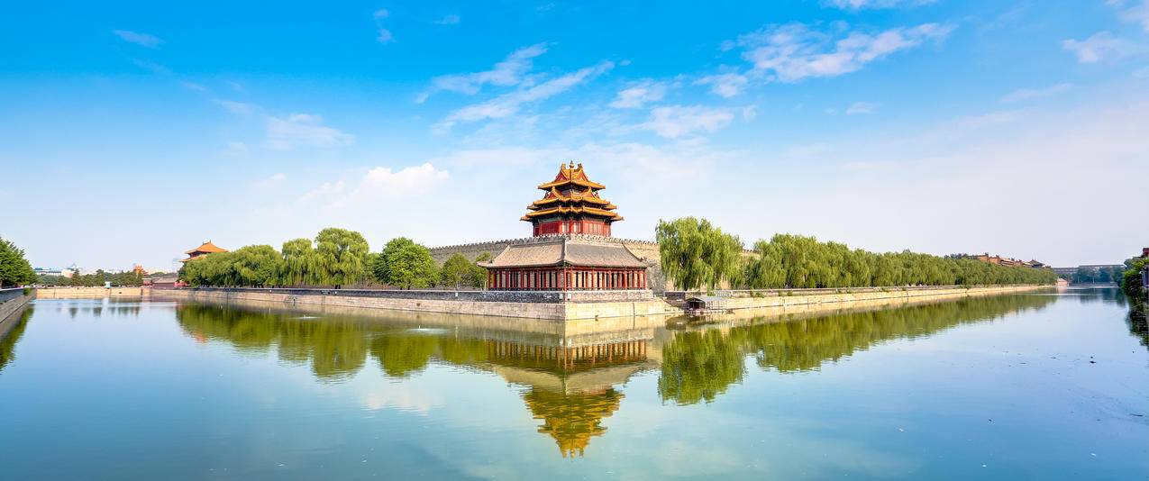 紫禁城角楼风景带鱼屏高清壁纸