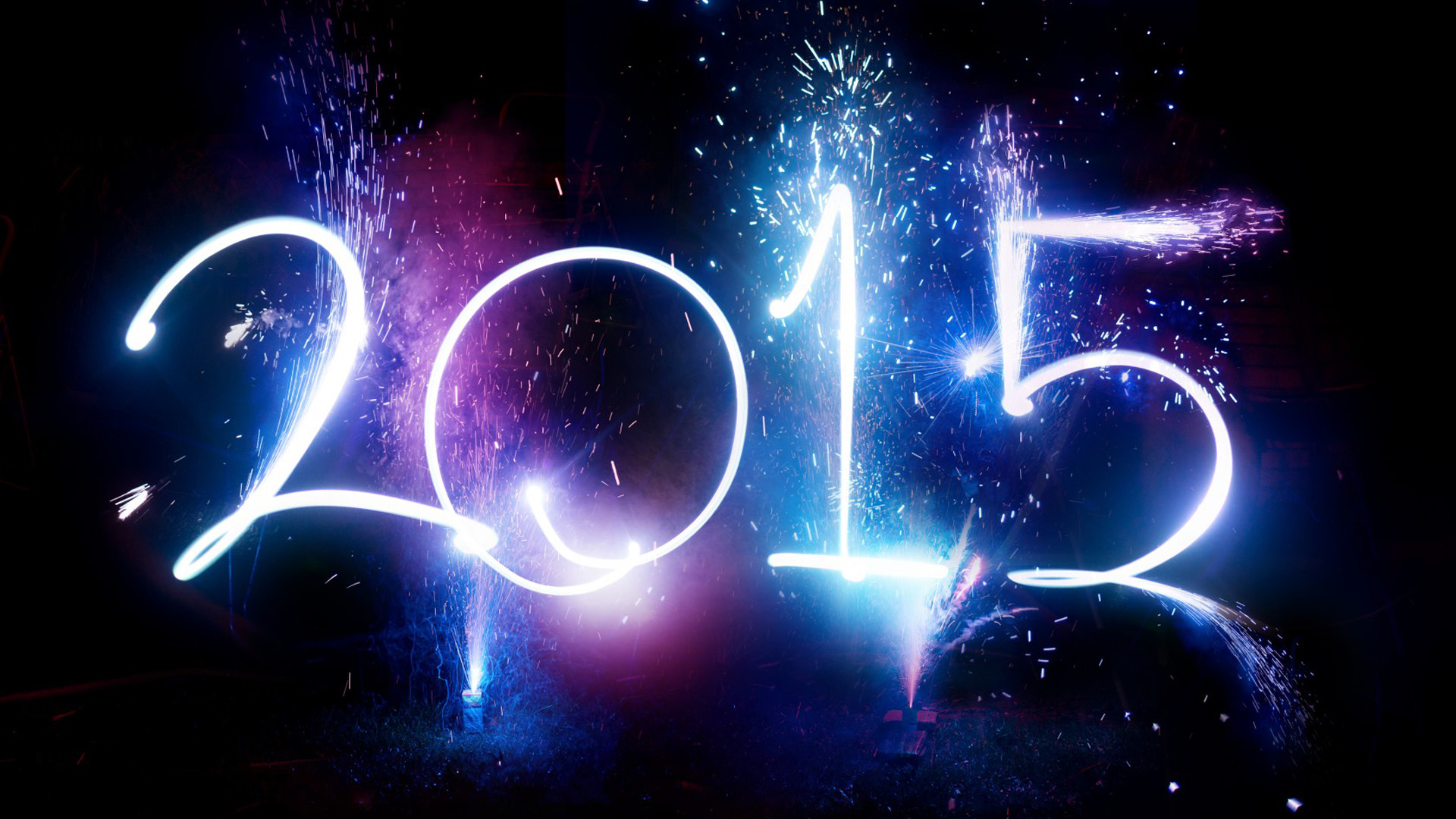 2015年,新的一年,烟花,新年快乐高清壁纸