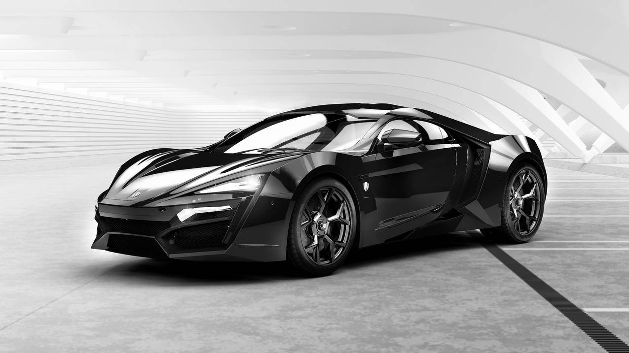 黑色超级跑车LykanHypersport4k高清壁纸