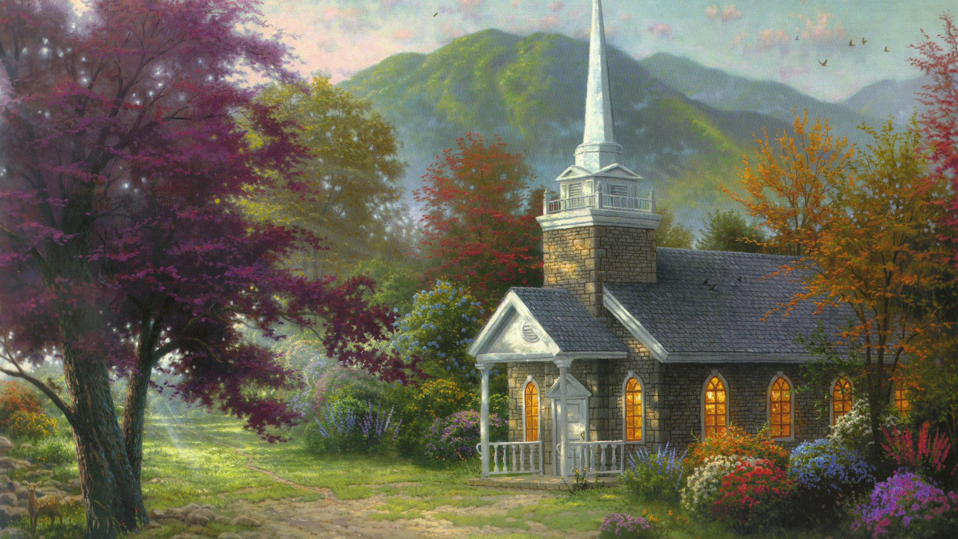 Thomas Kinkade托马斯金凯德,精美风景画高清壁纸