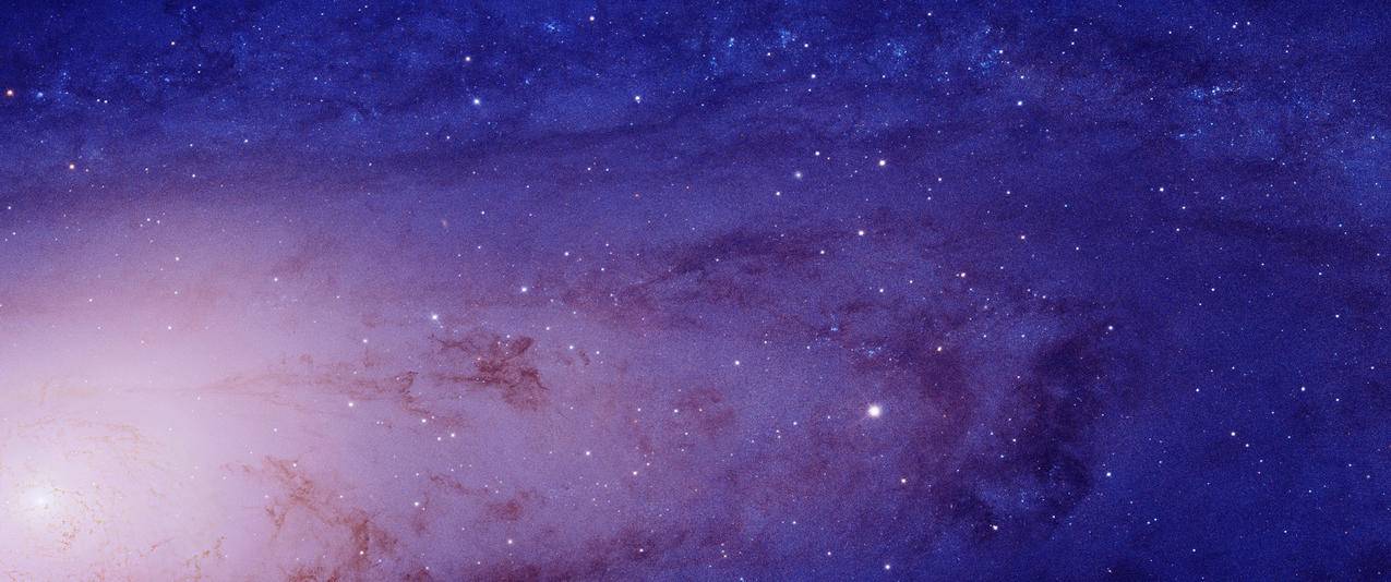 仙女座星空风景带鱼屏高清壁纸