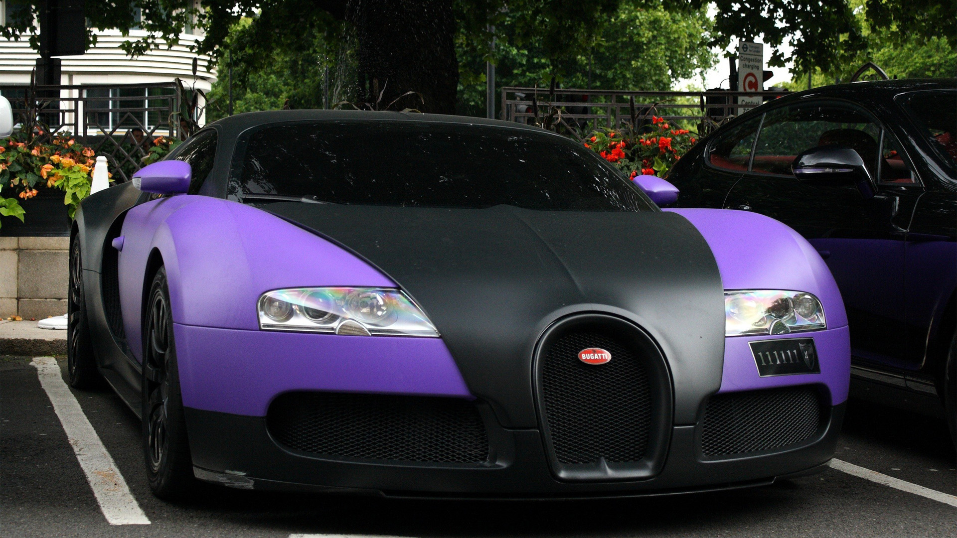 紫色布加迪汽车桌面高清壁纸
