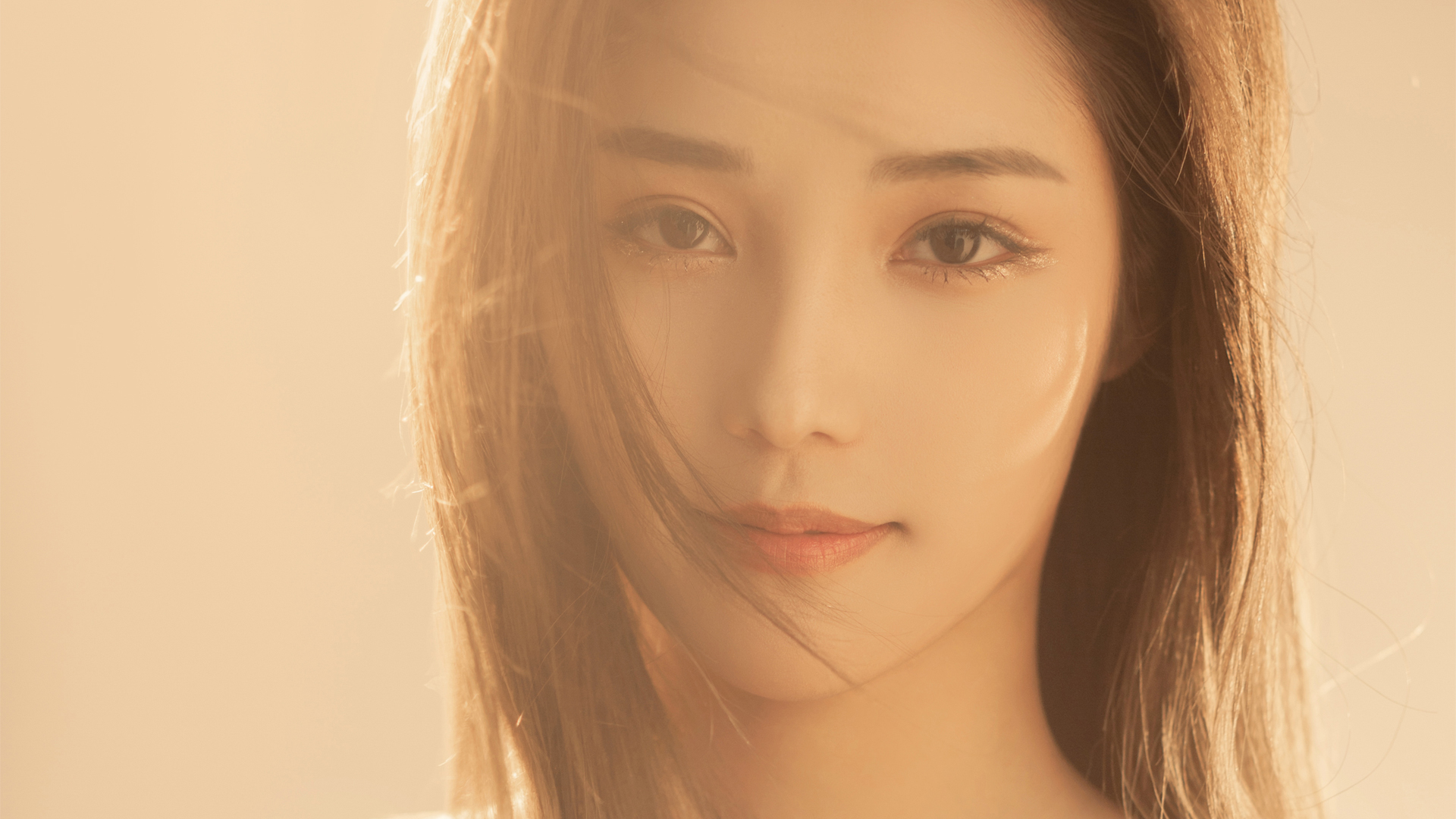 清纯美女 美丽眼睛 长发美女2k高清壁纸