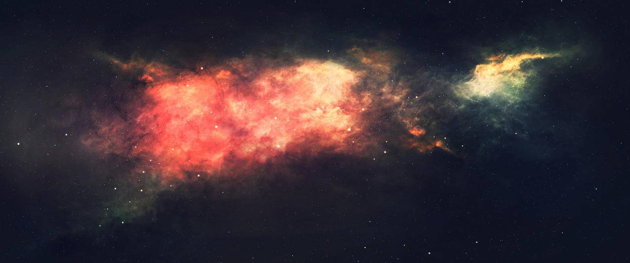 星空星际带鱼屏高清壁纸