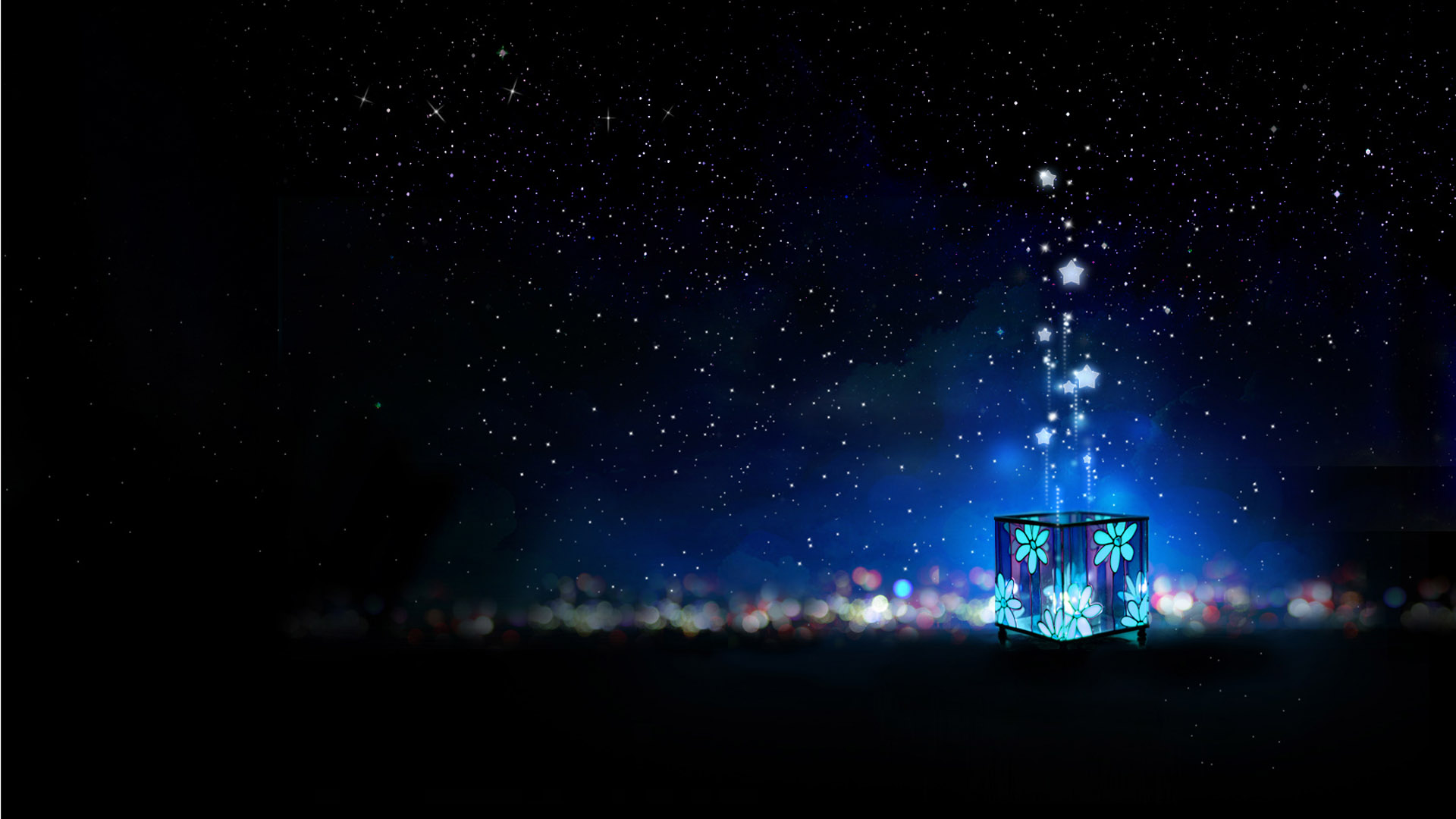 黑夜星光桌面高清壁纸