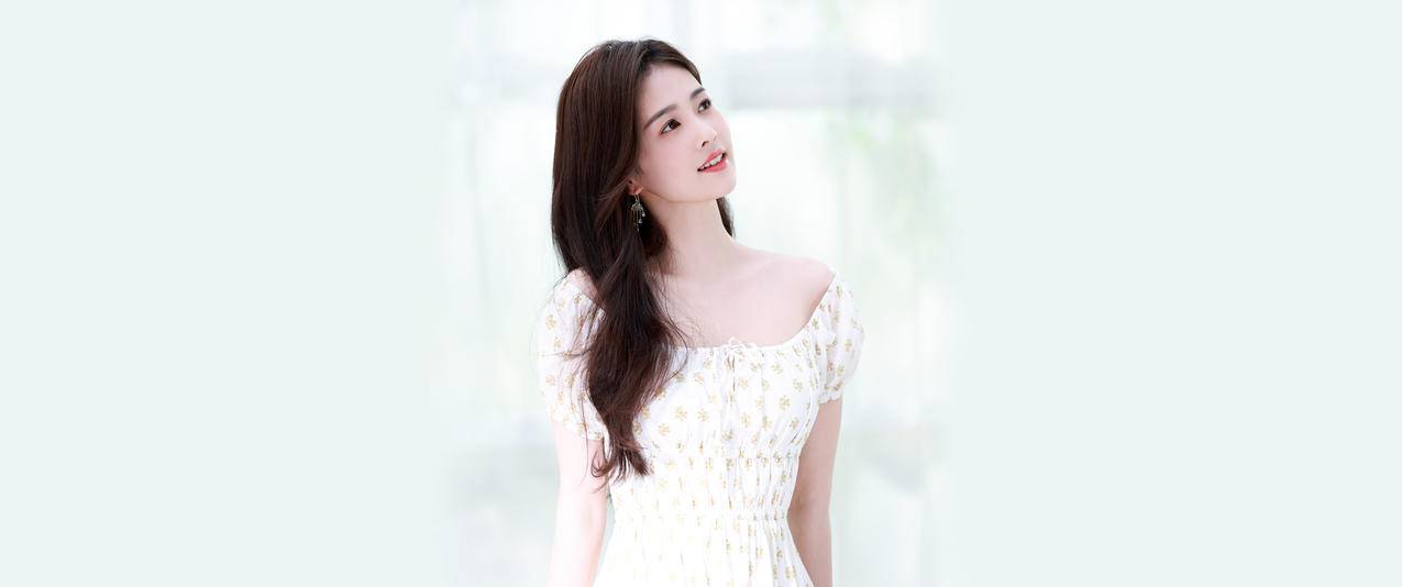 美女白鹿小清新3440x1440带鱼屏高清壁纸