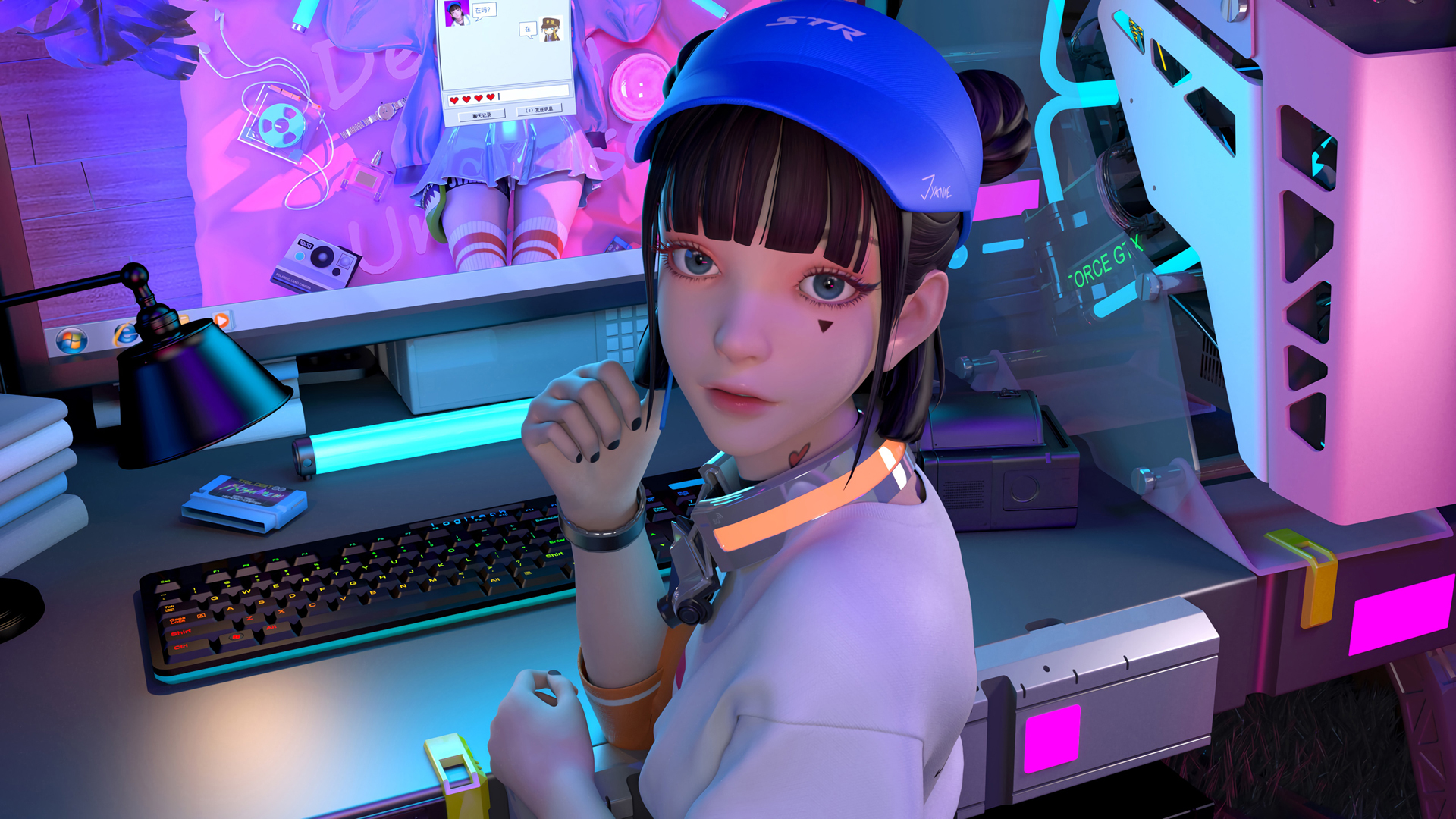 集原美电玩少女精选高清壁纸
