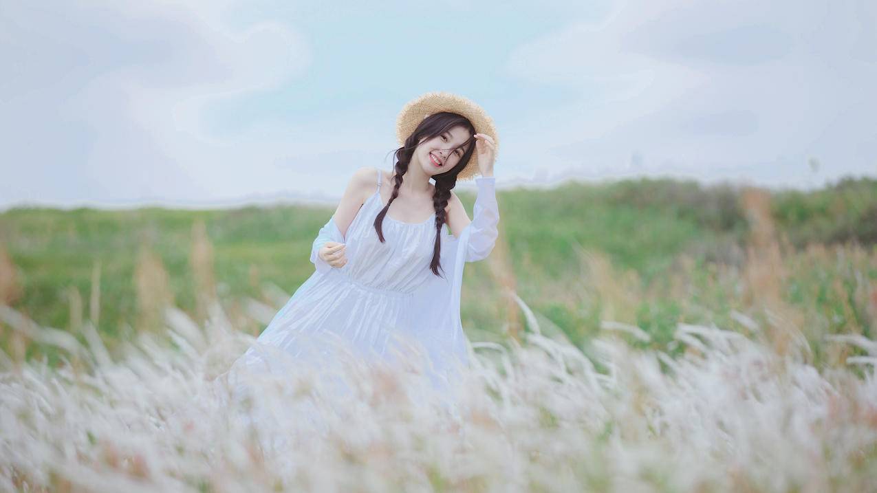 虞书欣 可爱户外 写真摄影 4K美女高清壁纸