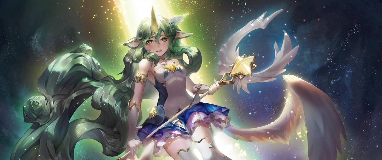 LOL英雄联盟众星之子索拉卡带鱼屏高清壁纸